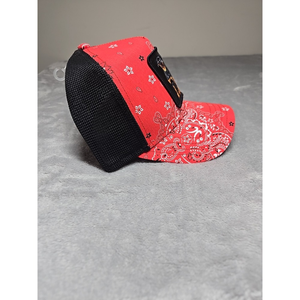Goorin Bros The Farm Alpha Dog Red Paisley Bandana Trucker Hat SnapBack Cap OS - Picture 3 of 5
